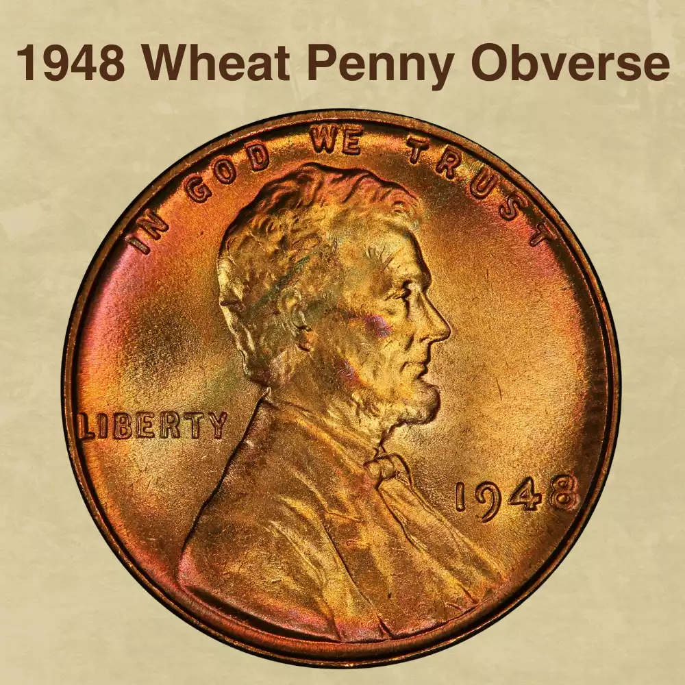 The Obverse of the 1948 Wheat Penny