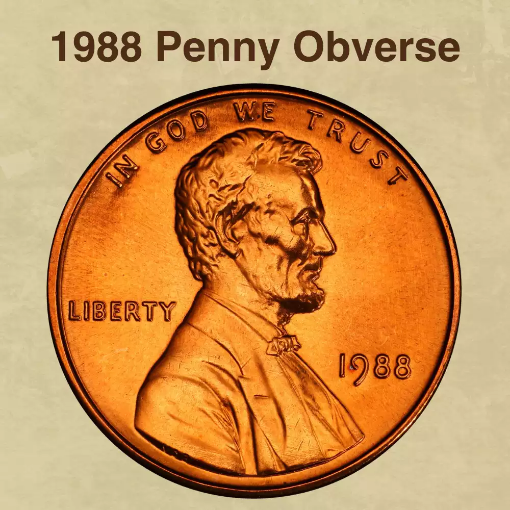 The Obverse of the 1988 Penny
