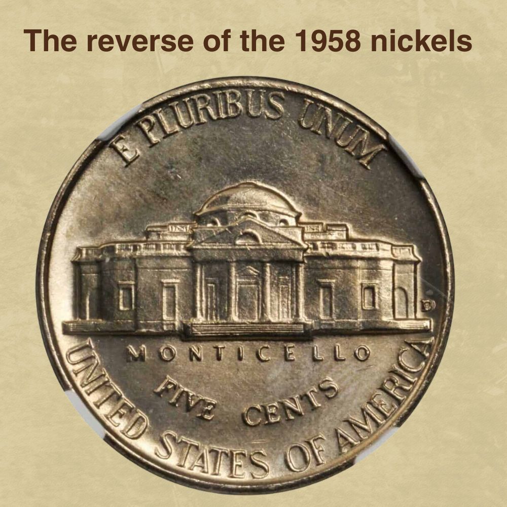 The reverse of the 1958 nickels