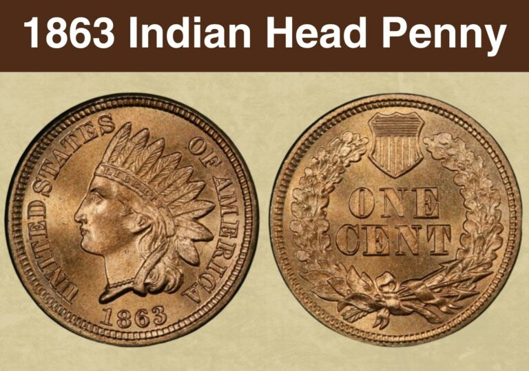 1863 Indian Head Penny Coin Value (Errors List & No Mint Mark Worth)