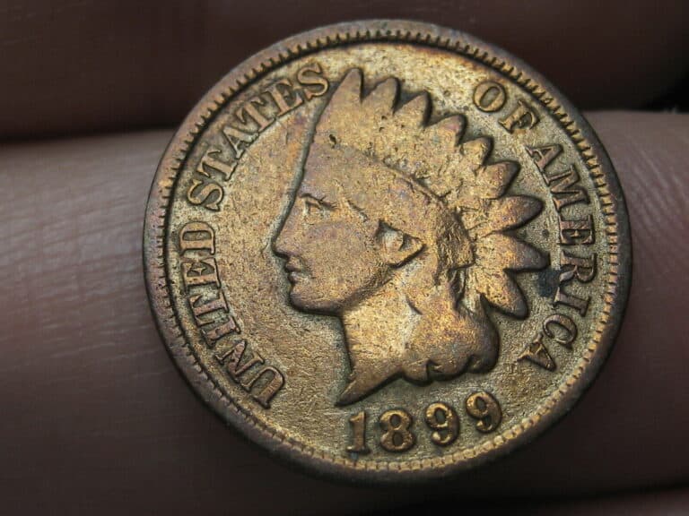 1899 Re-punched Date Indian Head Penny Error