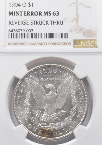 1904 (P) and 1904-S Silver Dollar Struck Thru Errors