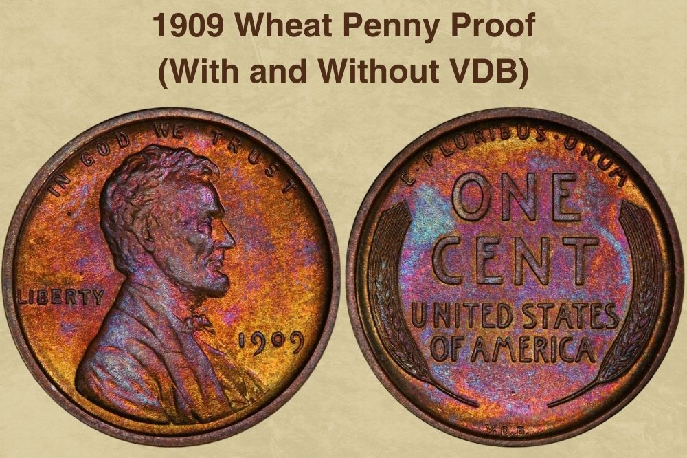 1909 Wheat Penny Proof(With and Without VDB)
