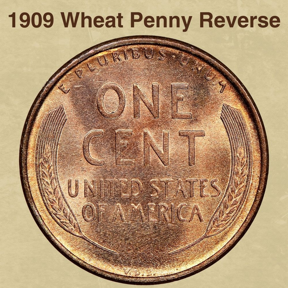 1909 Wheat Penny Reverse