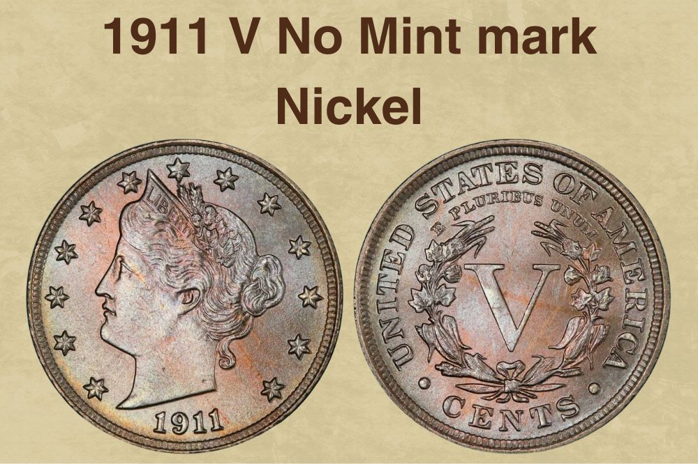 1911 V No Mint mark Nickel Value