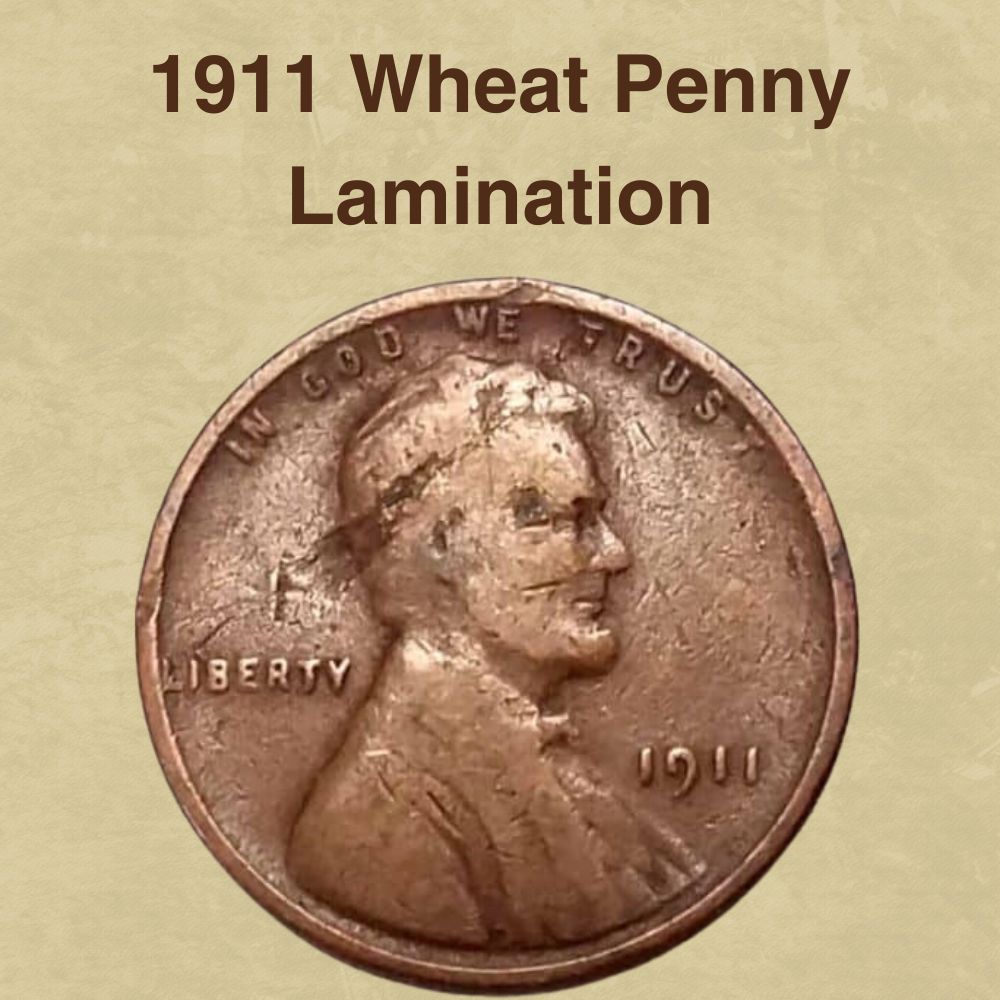 1911 Wheat Penny Lamination