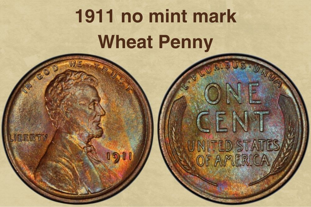 1911 no mint mark Wheat Penny Value