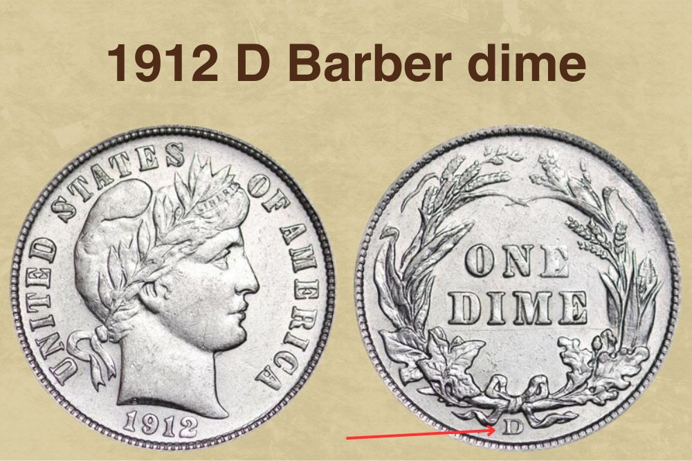 1912 D Barber dime Value