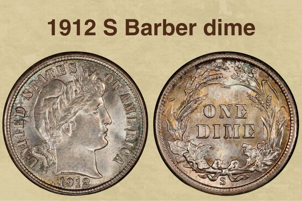 1912 S Barber dime Value