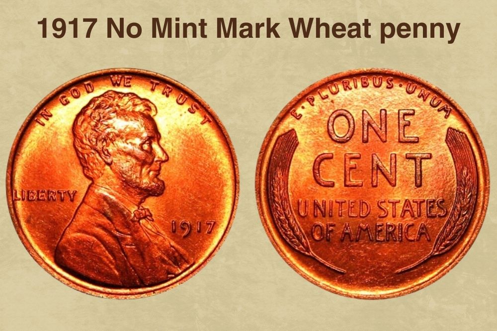 1917 No Mint Mark Wheat penny
