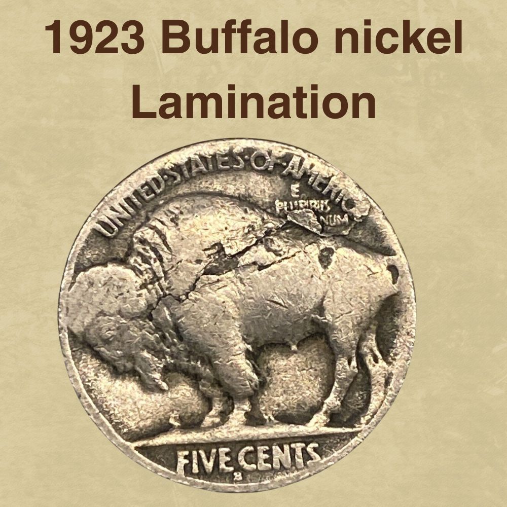 1923 Buffalo nickel Lamination