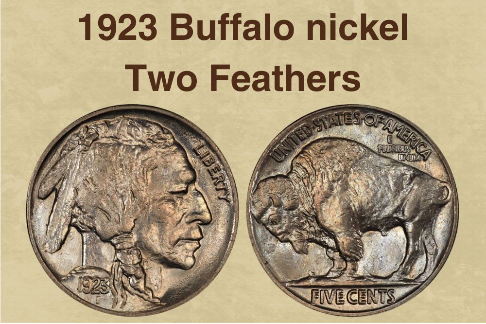 1923 Buffalo nickel Two Feathers
