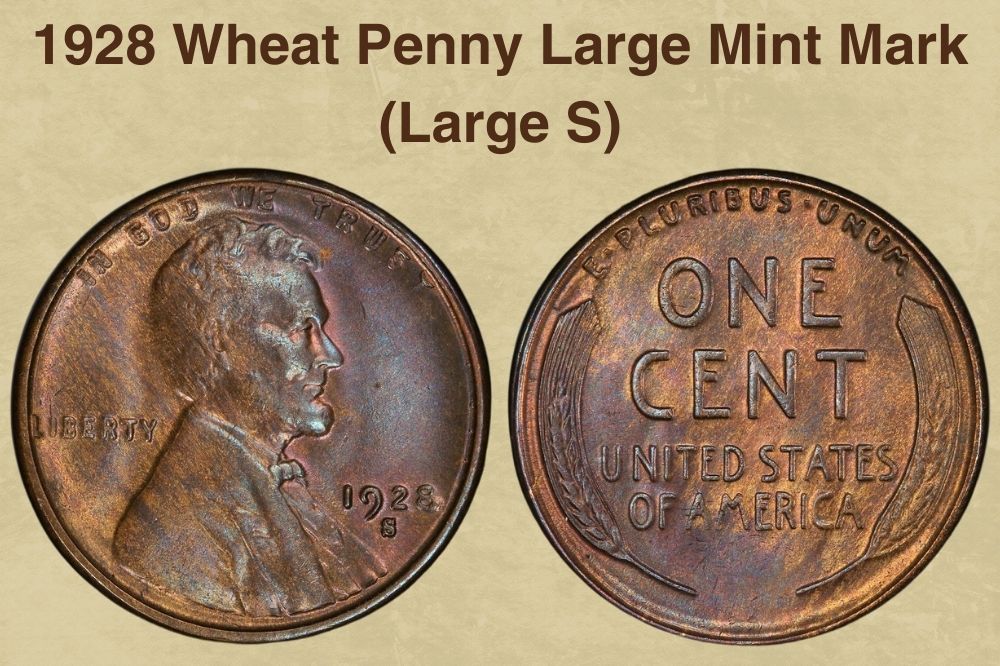 1928 Wheat Penny Large Mint Mark (Large S)