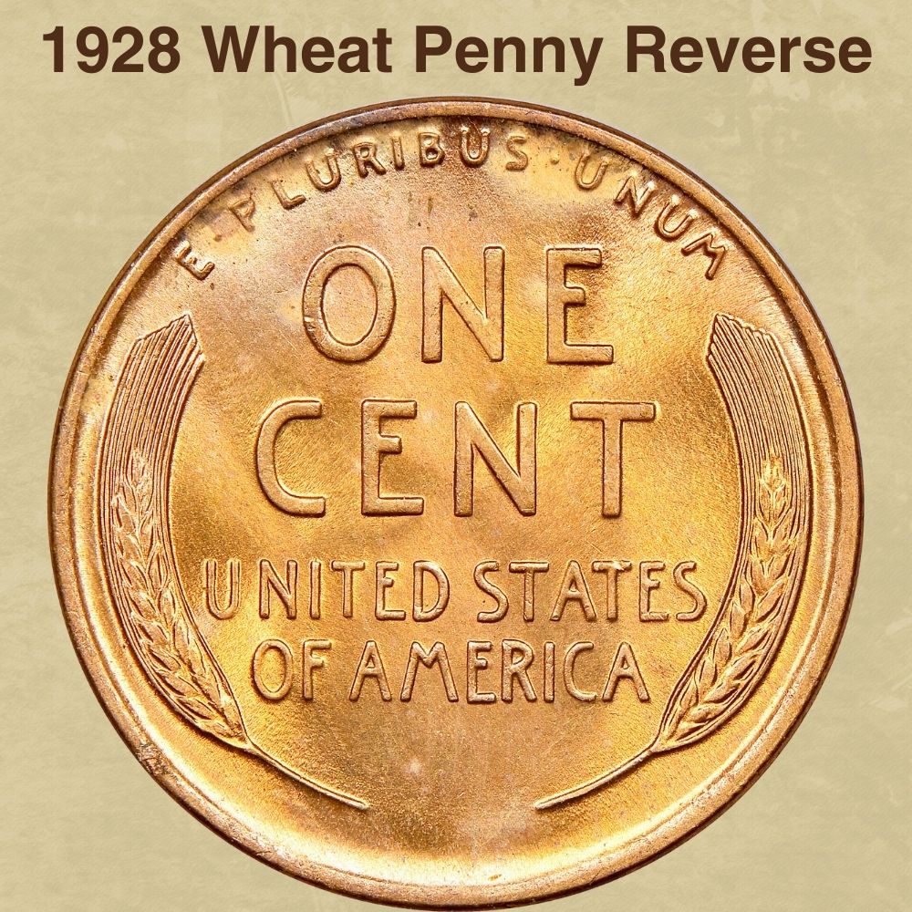 1928 Wheat Penny Reverse
