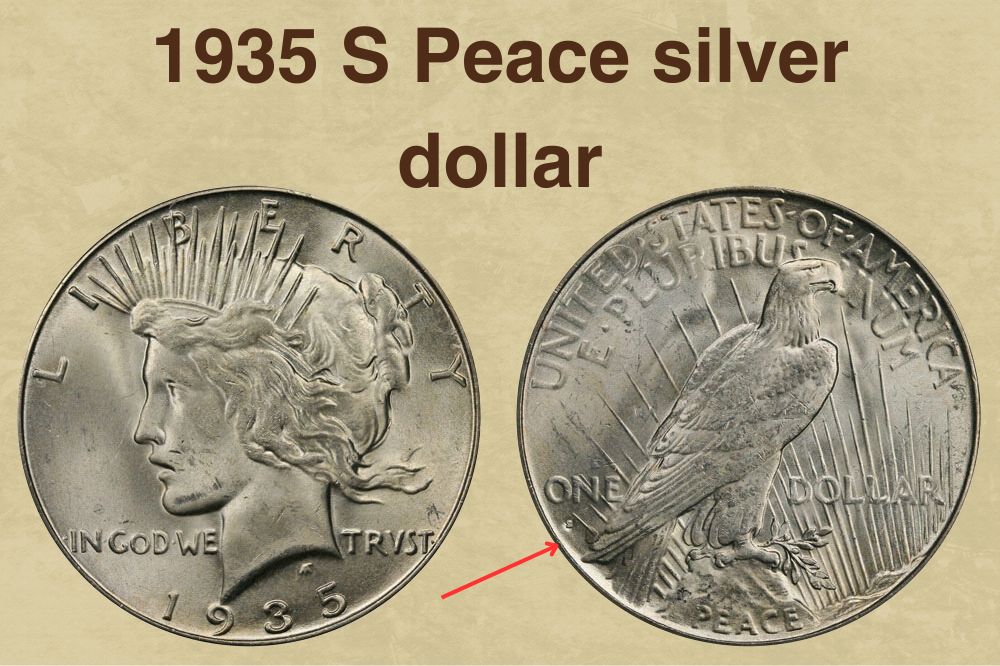 1935 S Peace silver dollar Value