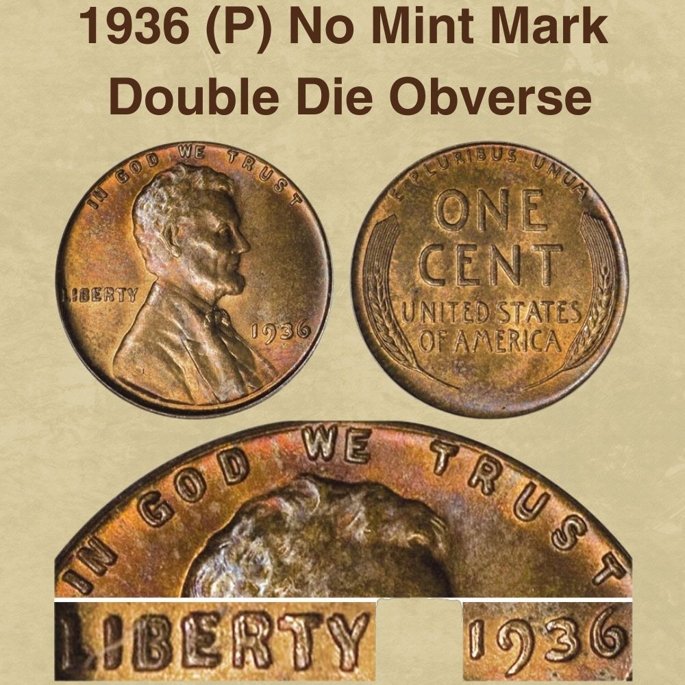1936 (P) No Mint Mark Double Die Obverse