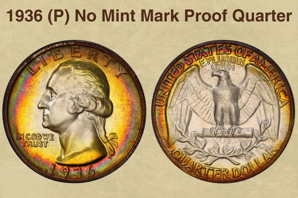 1936 (P) No Mint Mark Proof Quarter