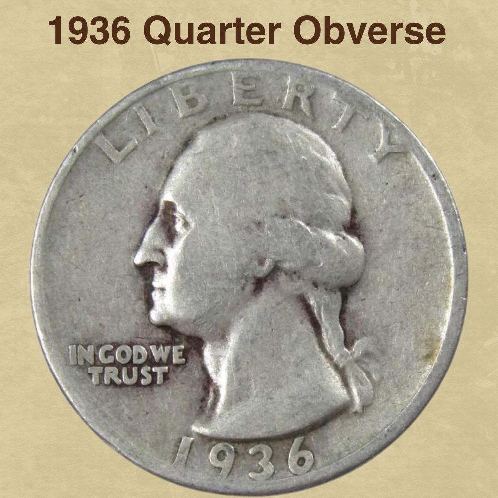 1936 Quarter Obverse