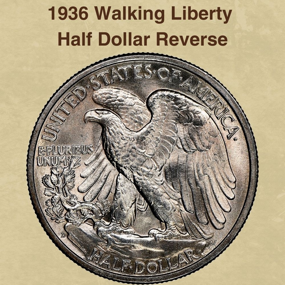 1936 Walking Liberty Half Dollar Reverse