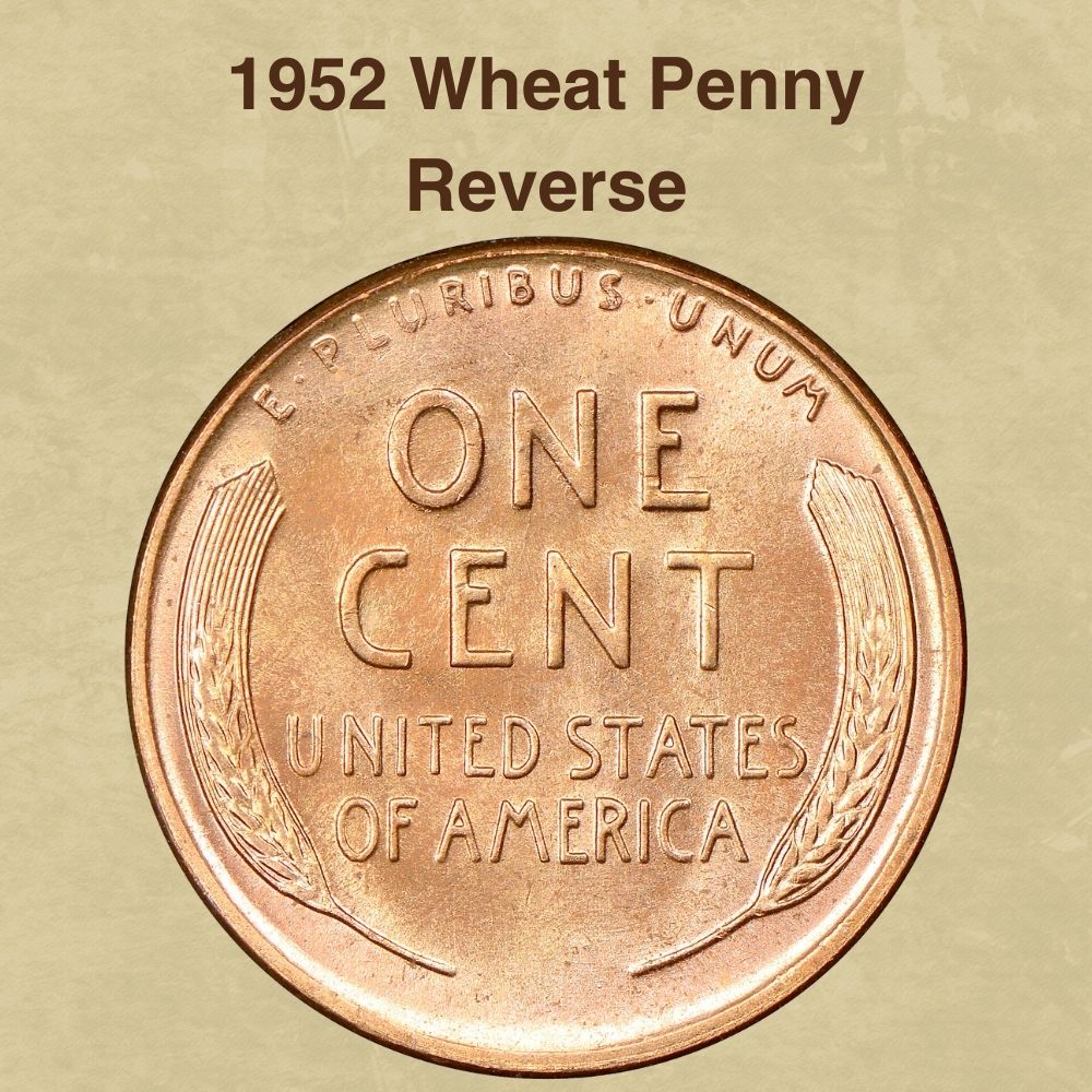 1952 Wheat Penny Reverse