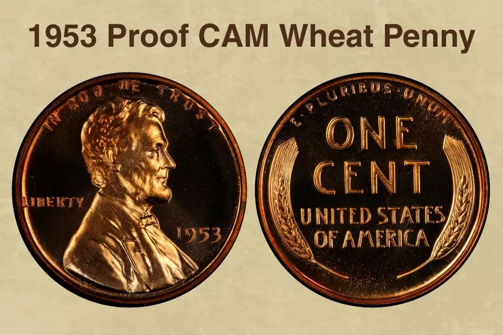 1953 Proof CAM Wheat Penny Value