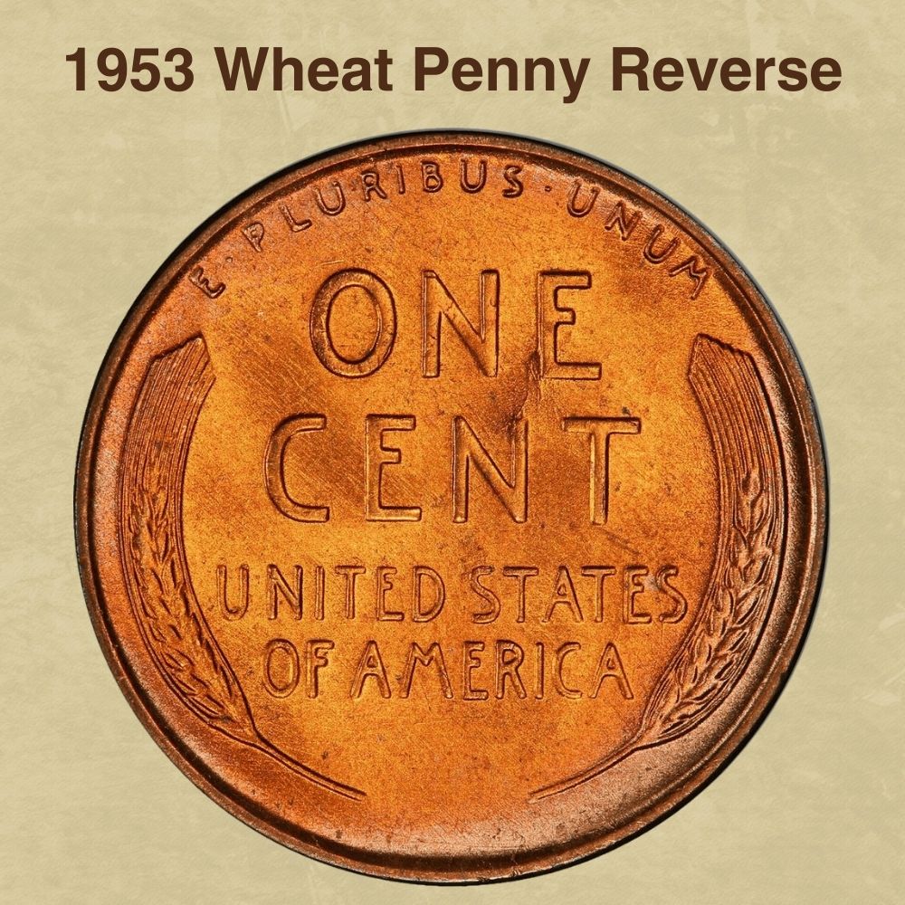 1953 Wheat Penny Reverse