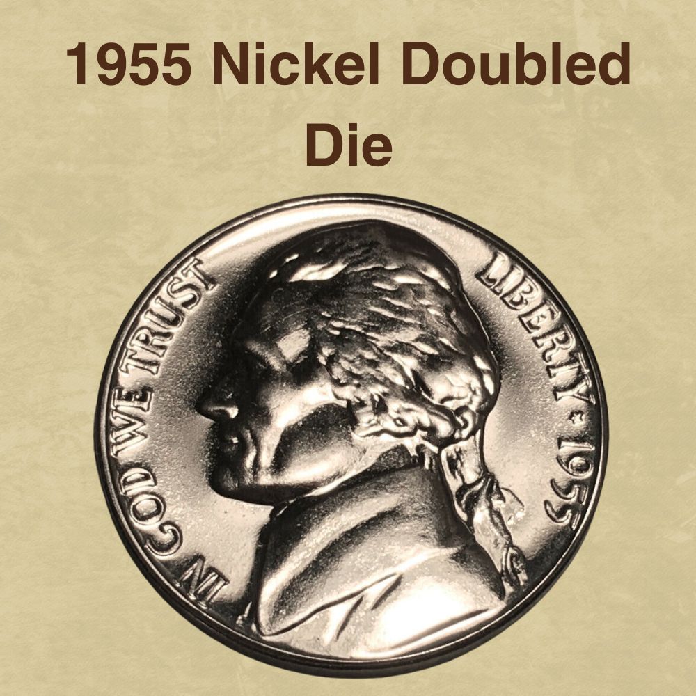 1955 nickel Doubled die