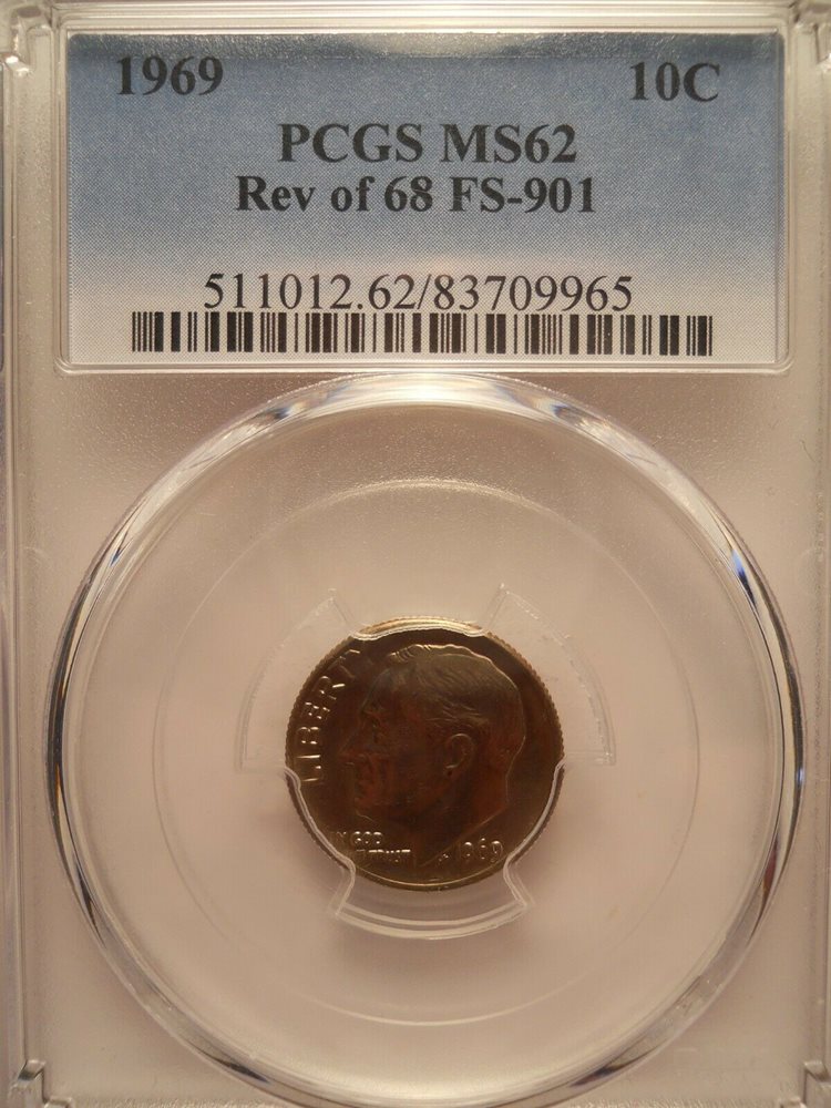 1969 Dime Reverse of ’68 – FS-901