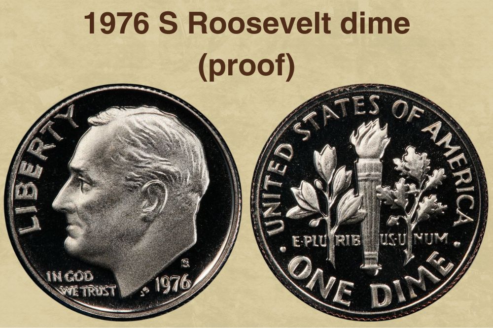 1976 S Roosevelt dime Value (proof)
