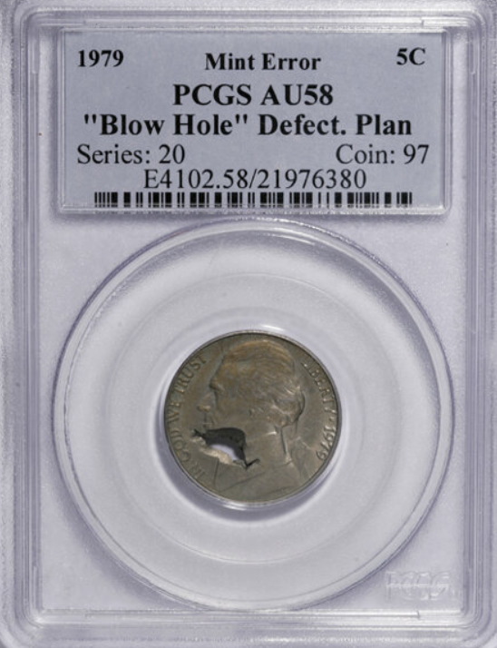 1979 (P) Nickel Defective Planchet Error