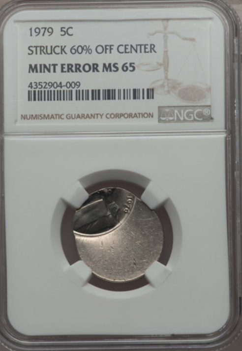 1979 (P) Nickel Struck 60% Off-Center