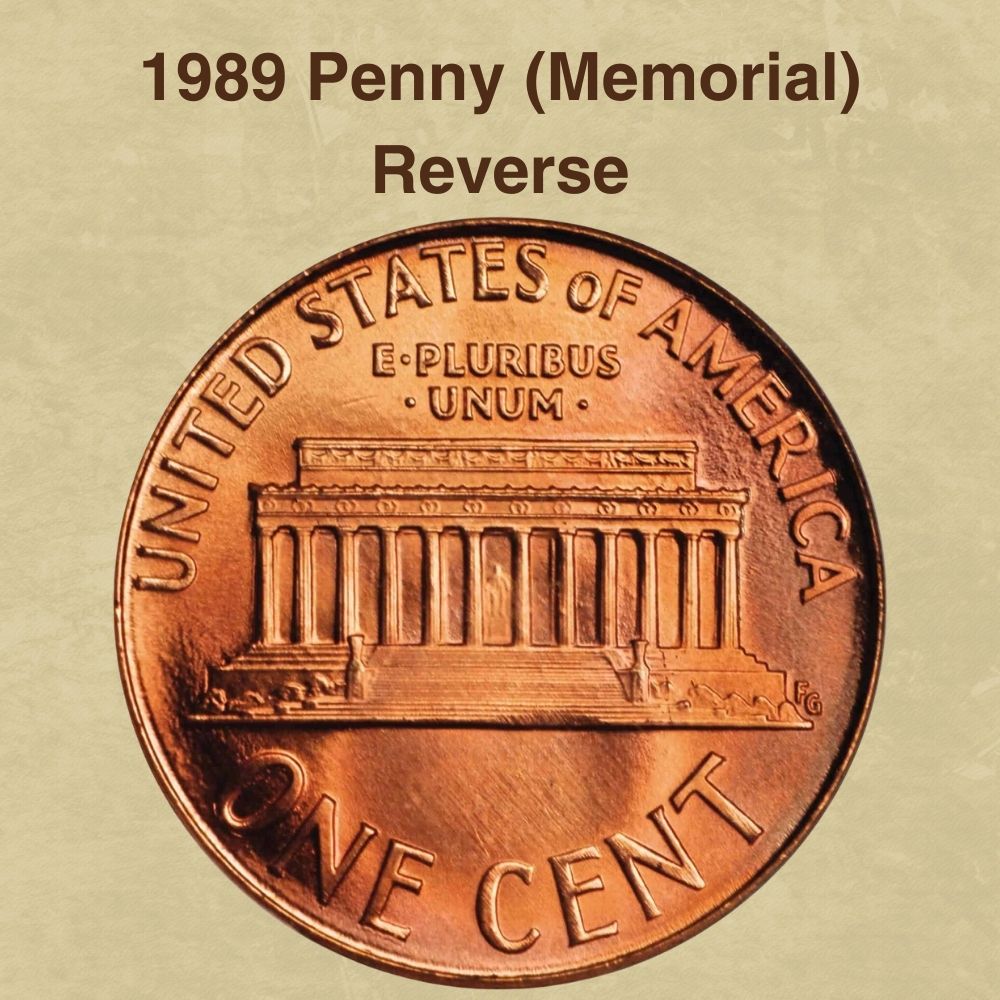 1989 Penny (Memorial) Reverse