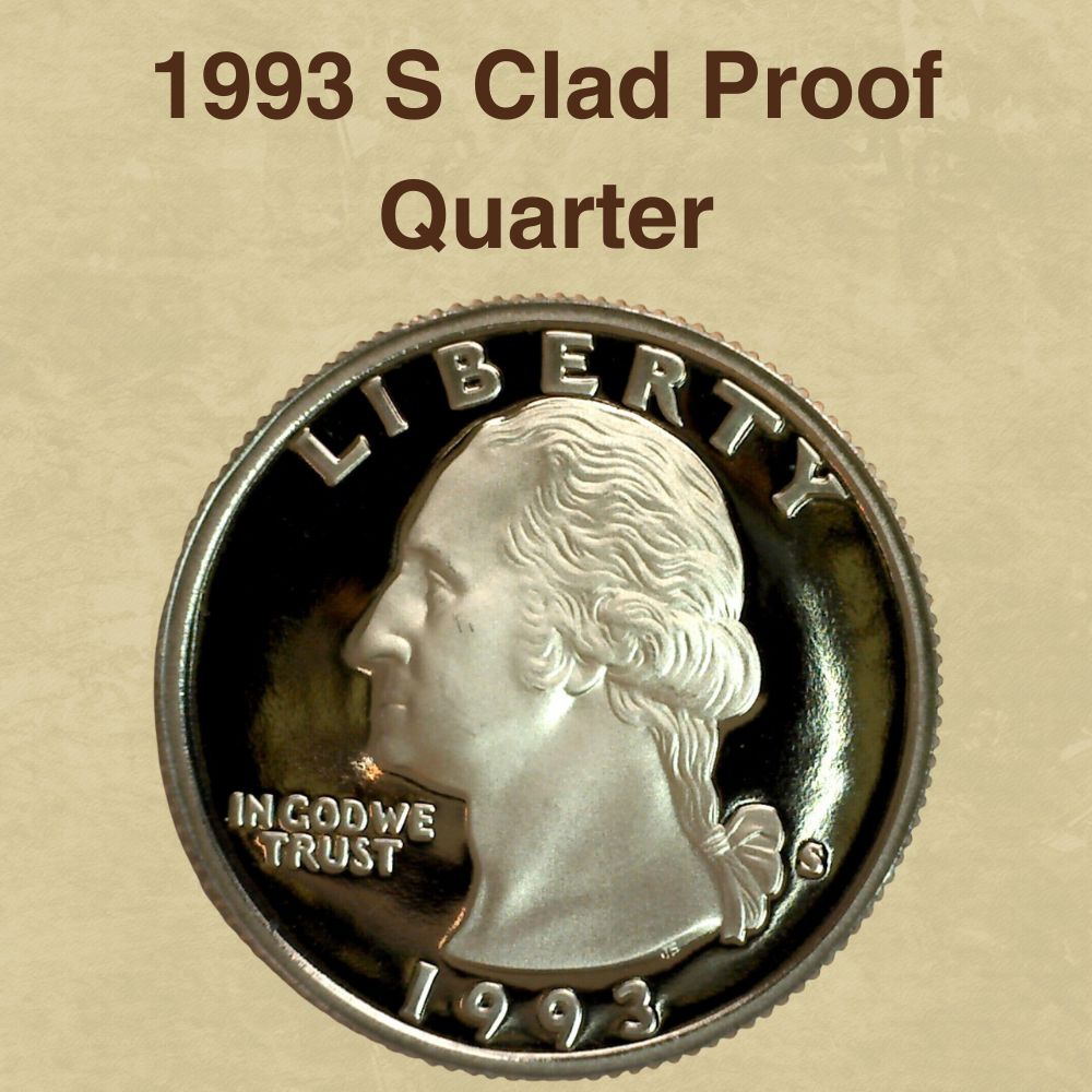 1993 S Clad Proof Quarter Value