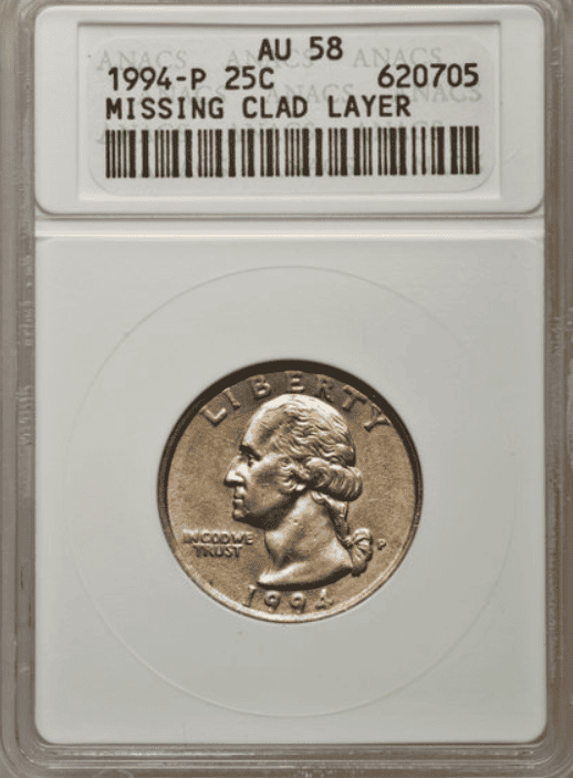 1994 Quarter Missing clad layer