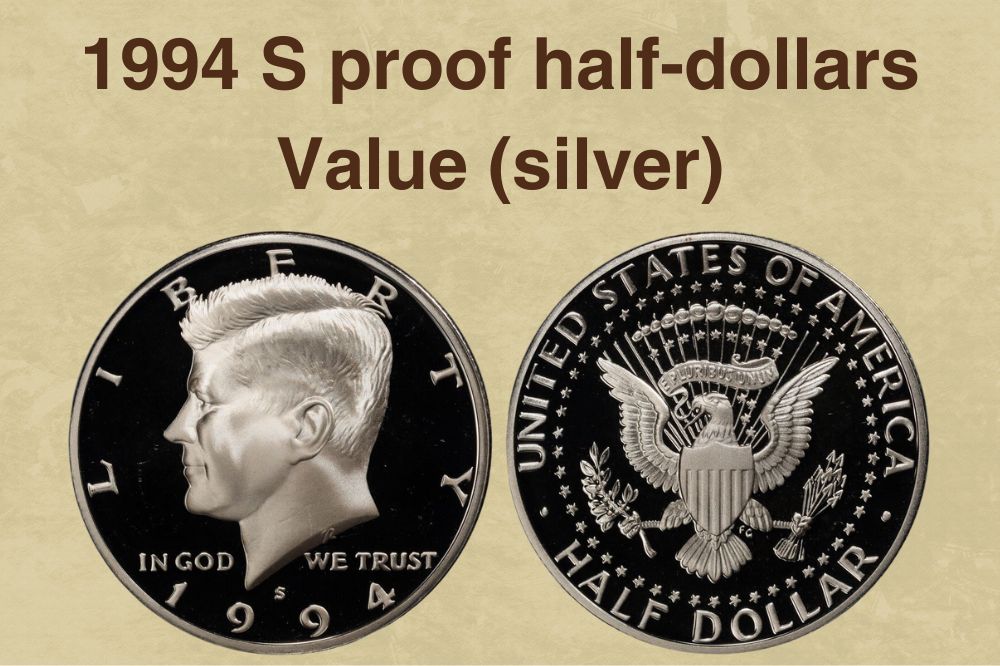 1994 S proof half-dollars Value (silver)