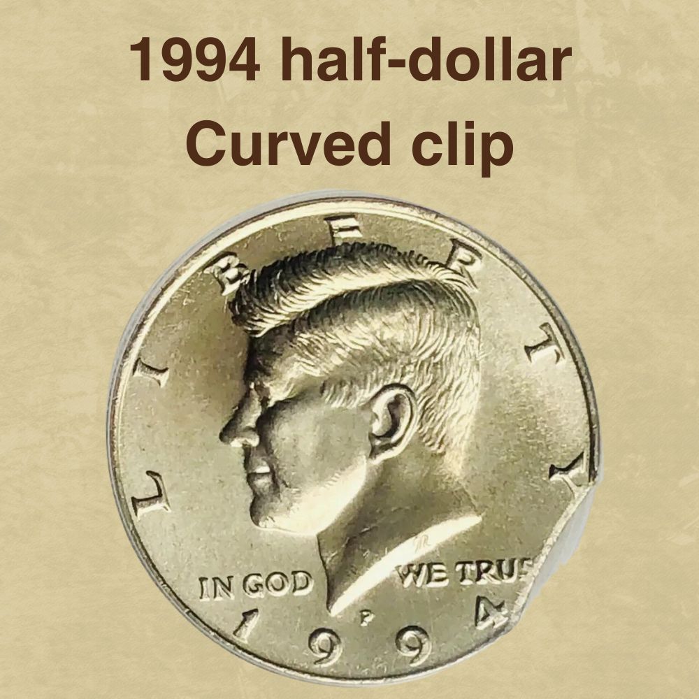 1994 half-dollar Curved clip