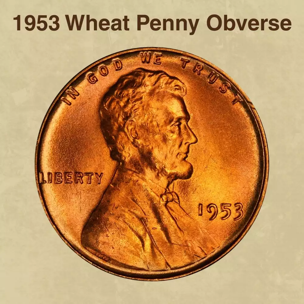 The Obverse of the 1953 Wheat Penny