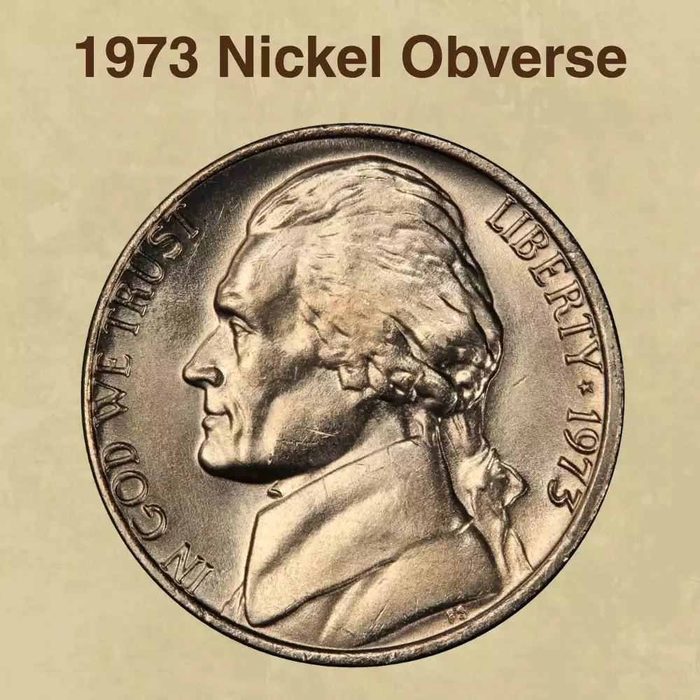 The Obverse of the 1973 Nickel