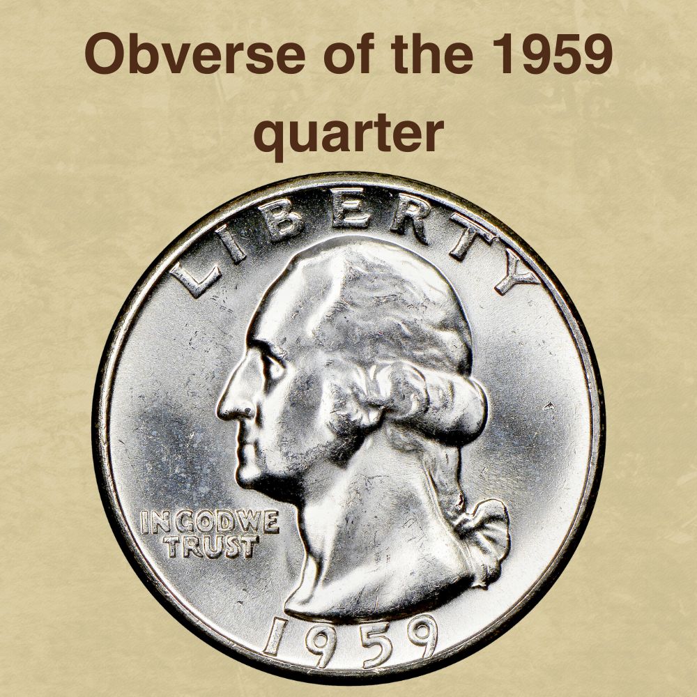 The obverse of the 1959 quarter