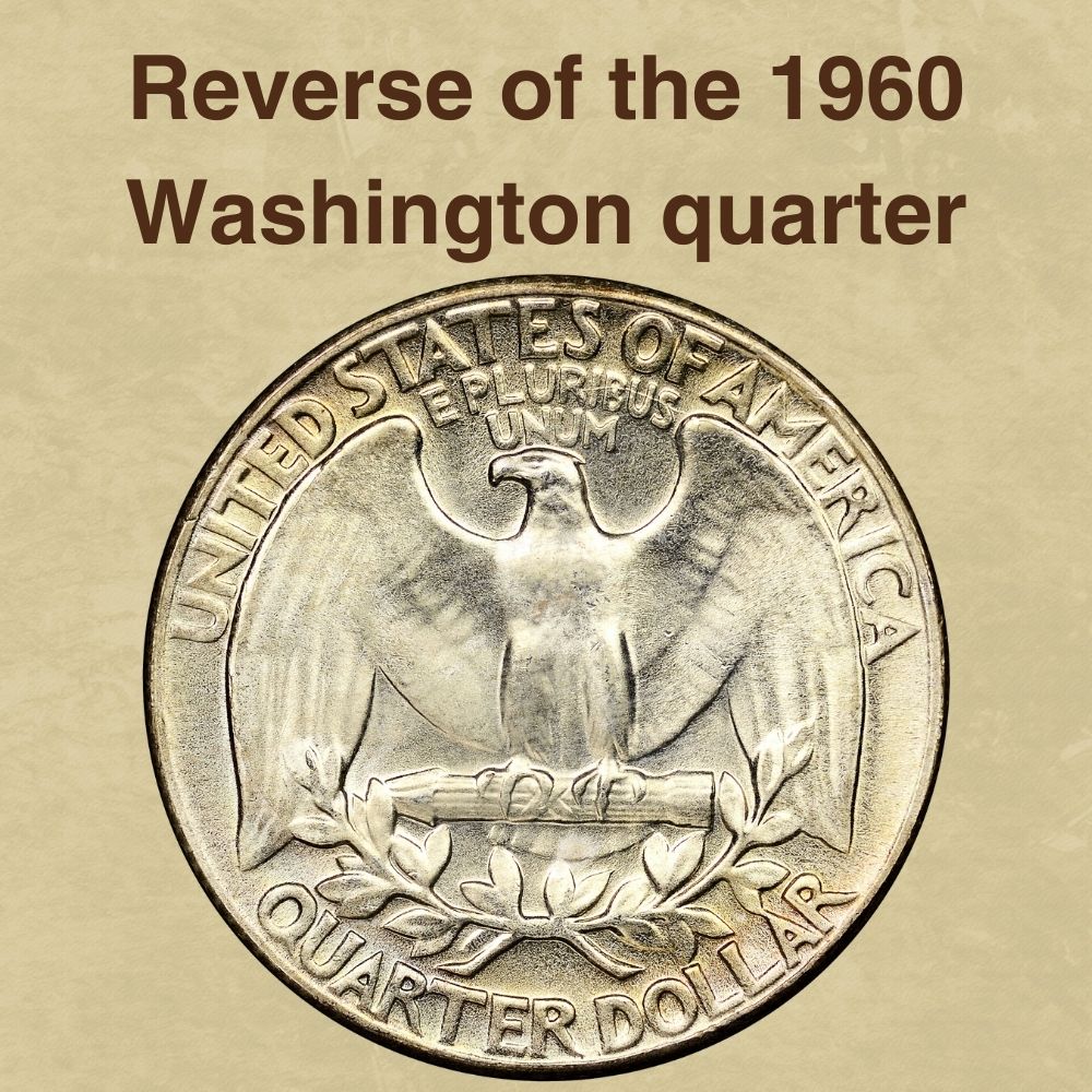The reverse of the 1960 Washington quarter