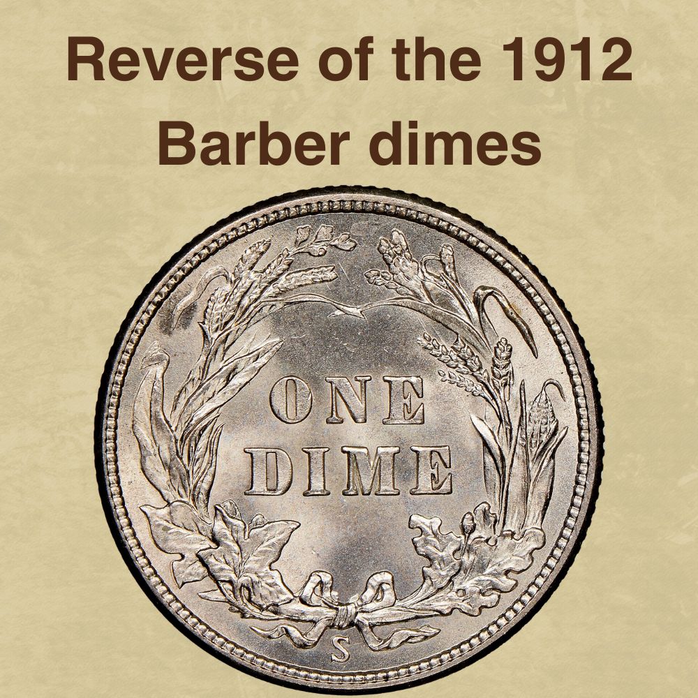 reverse of the 1912 Barber dimes