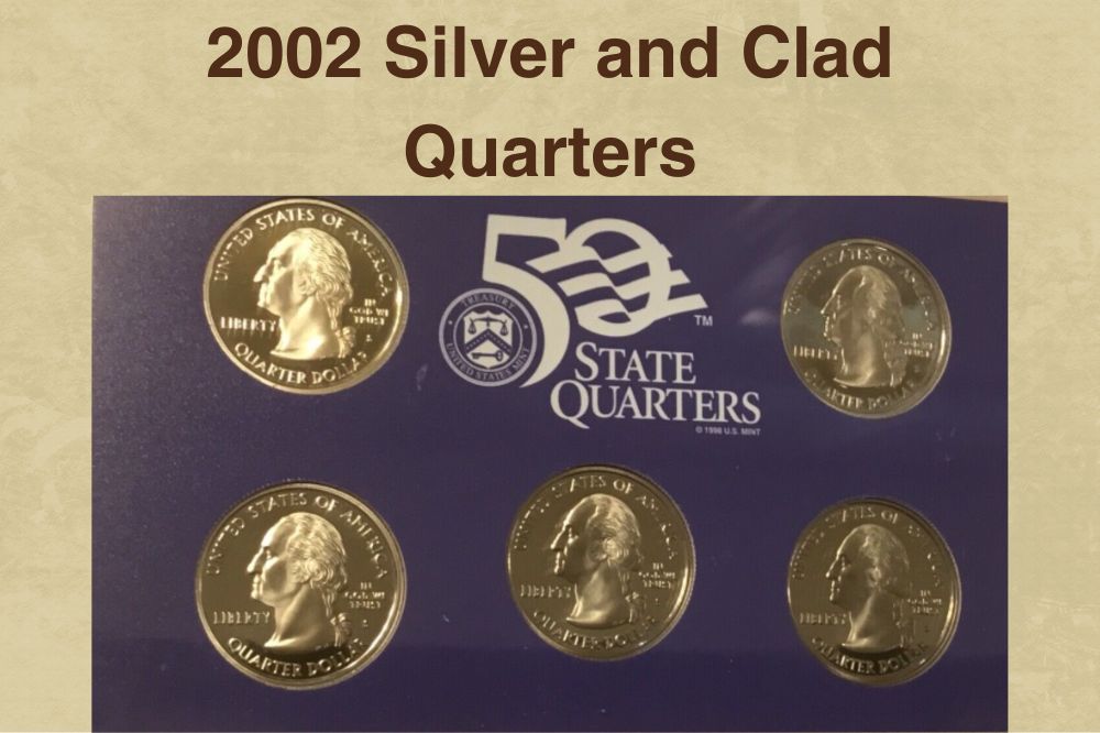 2002 Silver and Clad Quarters