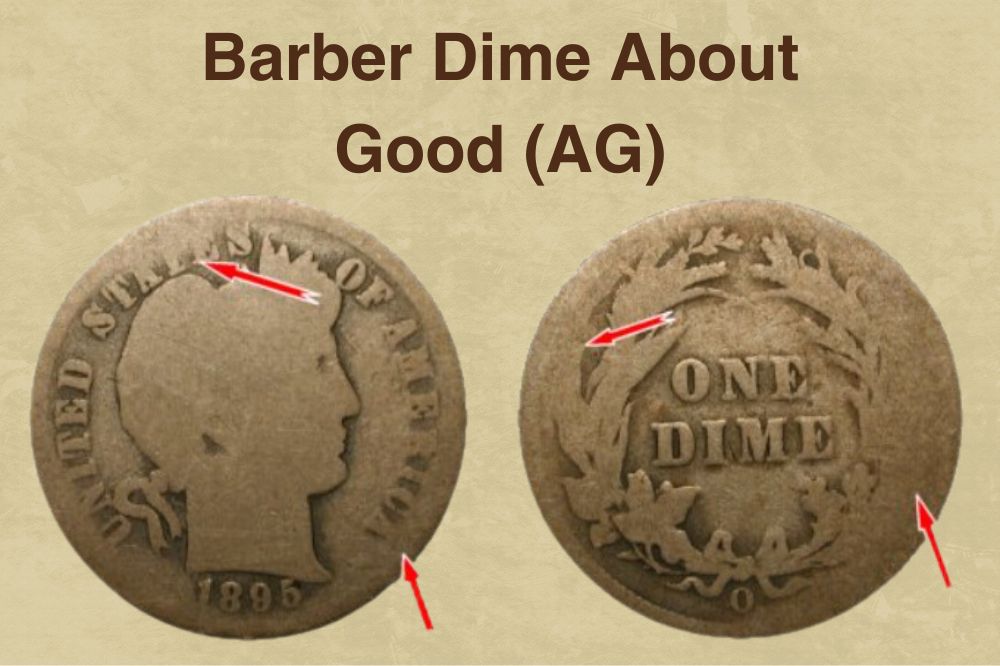 Barber Dime About Good (AG)