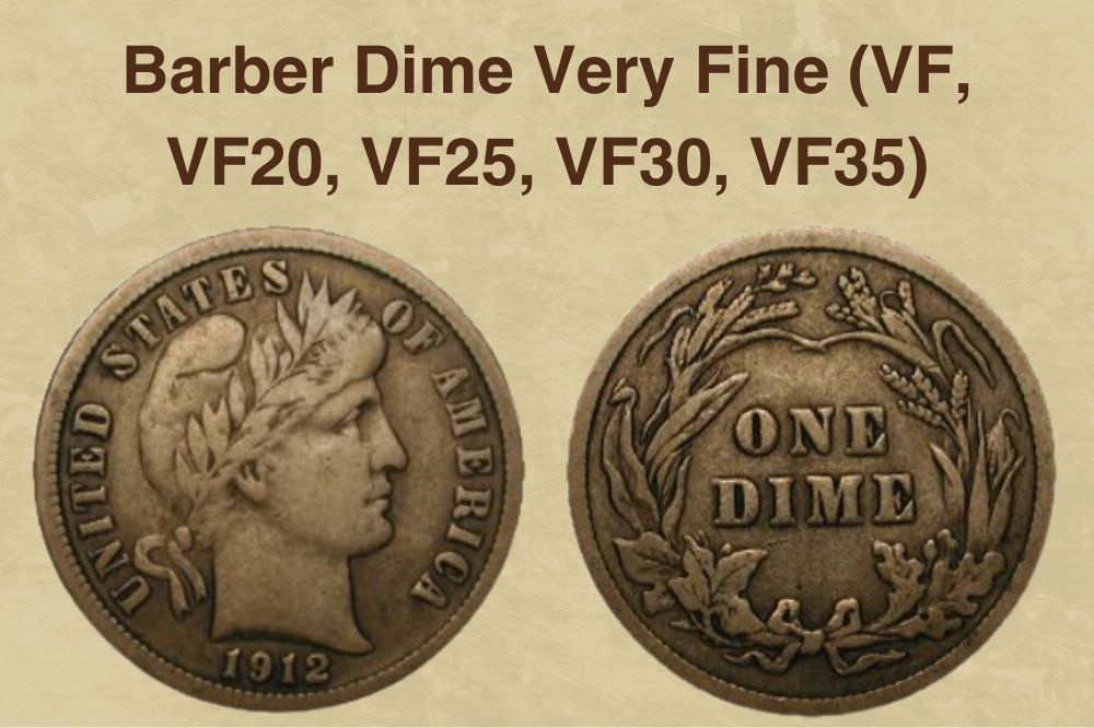 Barber Dime Very Fine (VF, VF20, VF25, VF30, VF35)