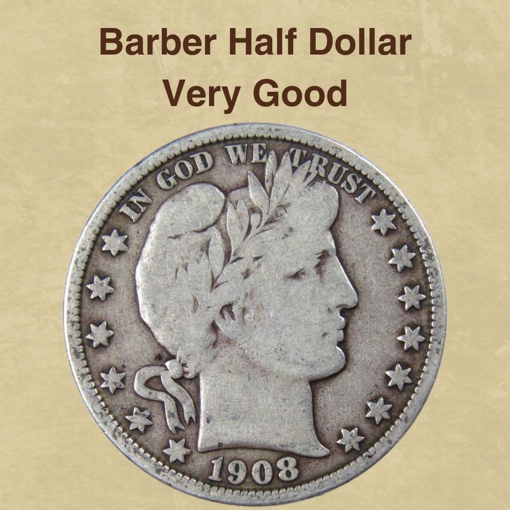 Barber Half Dollar Very Good