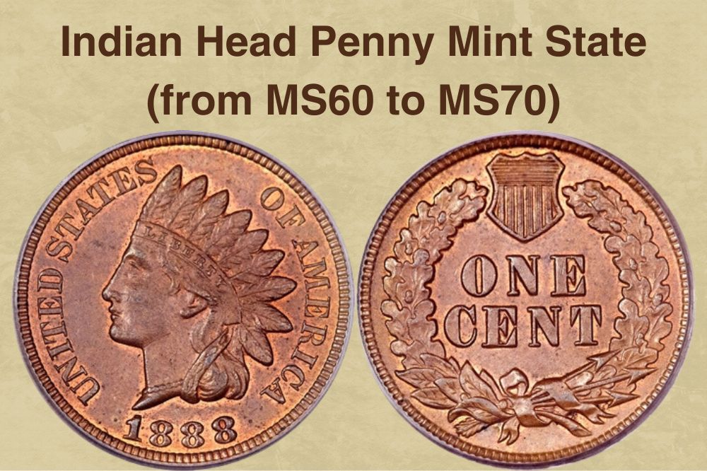 Indian Head Penny Mint State (from MS60 to MS70)