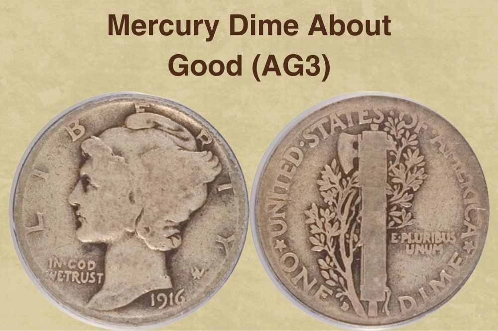 Mercury Dime About Good (AG3)