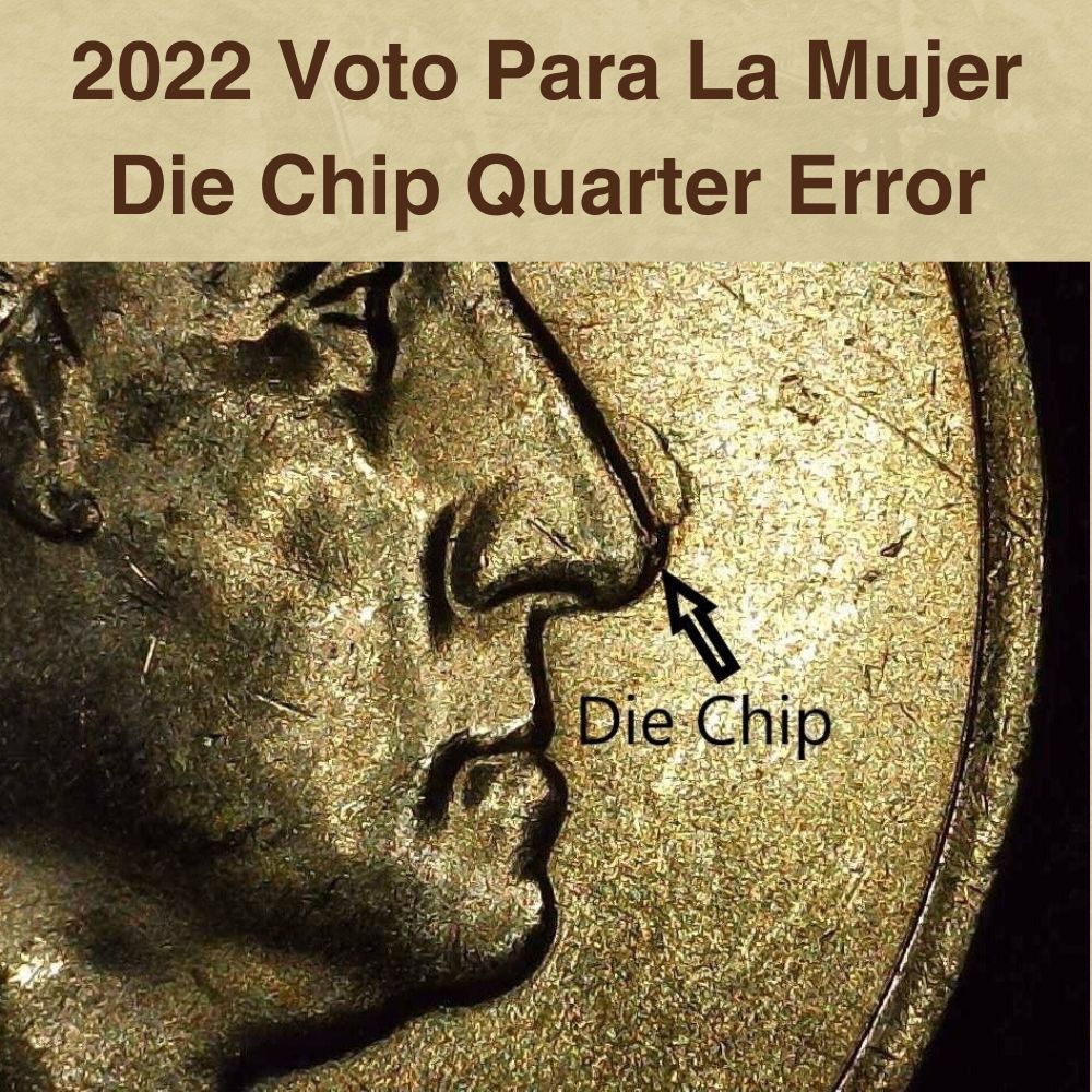 2022 Voto Para La Mujer Die Chip Quarter Error
