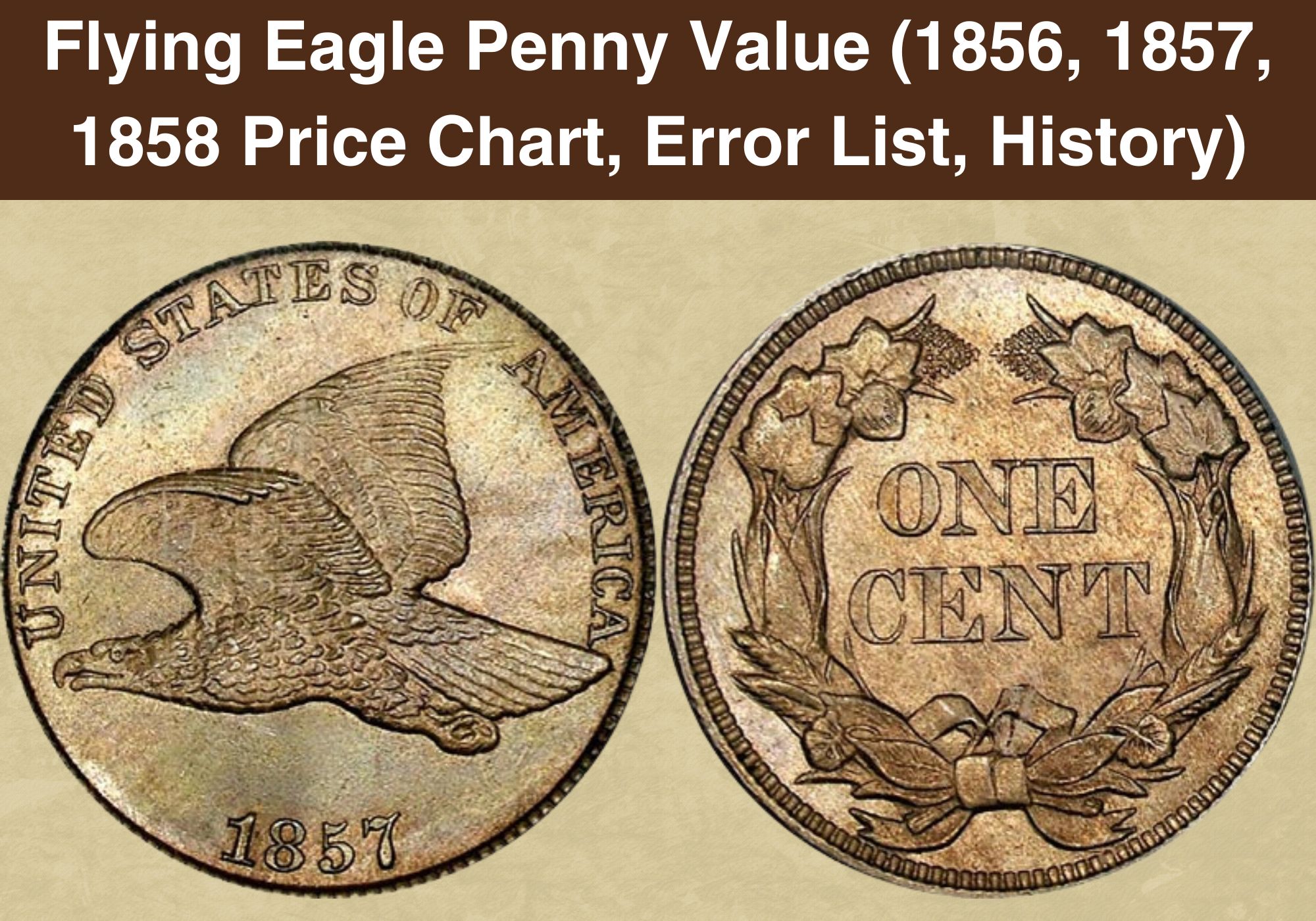 Flying Eagle Penny Coin Value (1856, 1857, 1858 Price Chart, Error List, History)