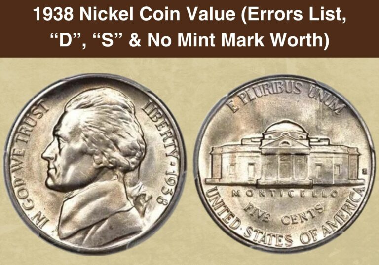 1938 Nickel Coin Value (Errors List, “D”, “S” & No Mint Mark Worth)